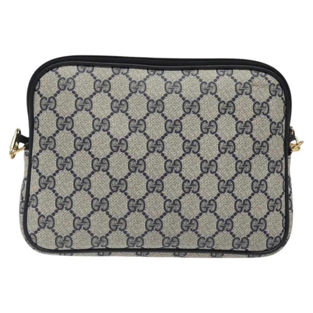 GUCCI GG Supreme Shoulder Bag PVC Navy Gold 97 02 068 Auth 117580 - Picture 2 of 16